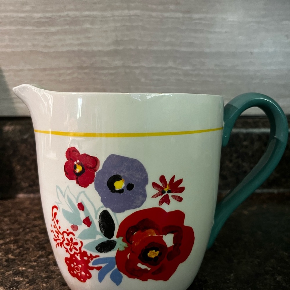 The Pioneer Woman Floral Pitcher with Red and Blue Accents
